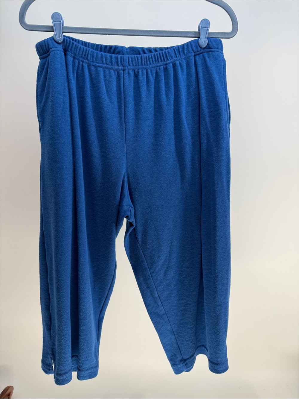 Woman Within Royal Blue Capri Fleece Pants